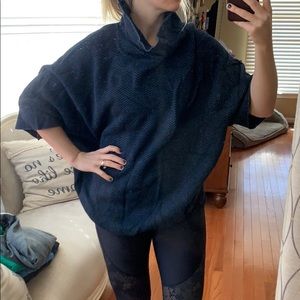 Turtleneck Poncho, soft sweater